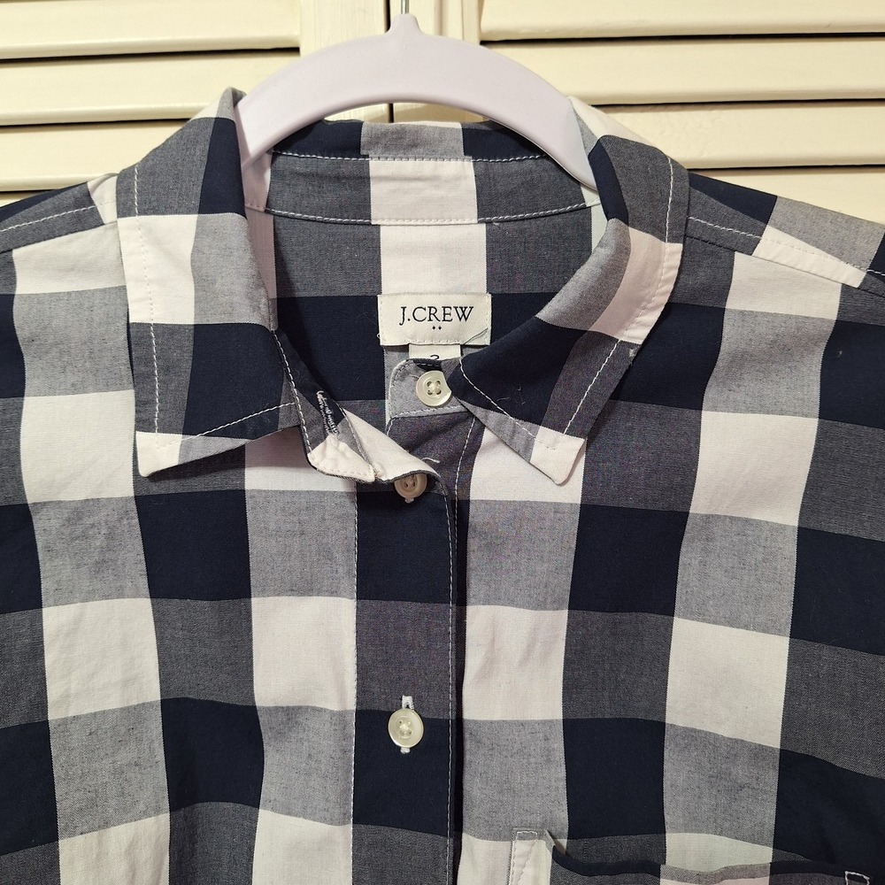J Crew Womens Size 2 Tie Belt Poplin Longsleeve Shirt Dress Button Front Pockets - Picture 8 of 15